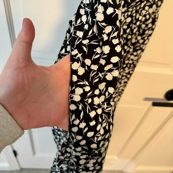 RIXO x Target | Midi Ruffle Dress, Black & White Floral Print, Size 16 - EUC - Picture 7 of 11